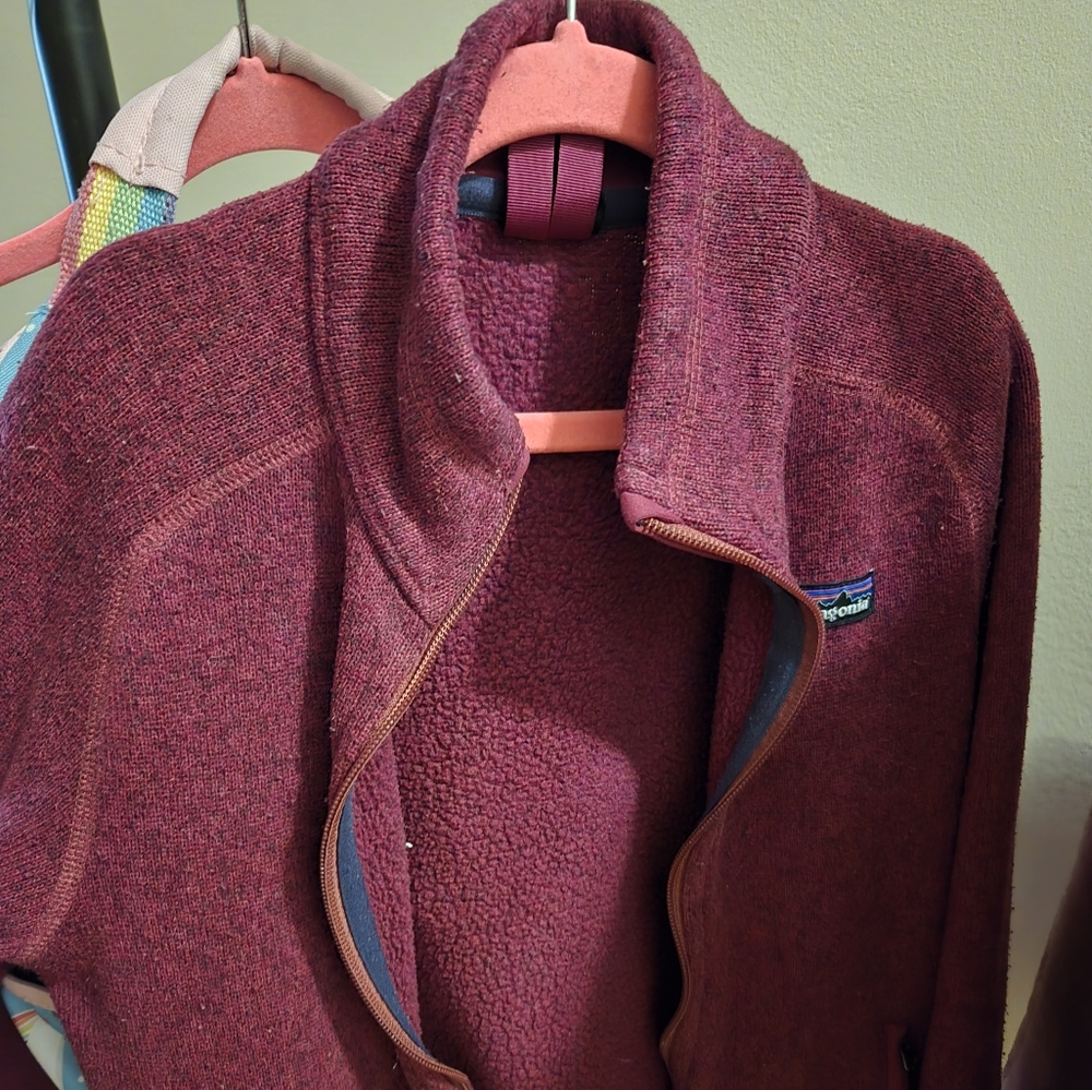 Patagonia Kids Burgundy Fleece Jacket